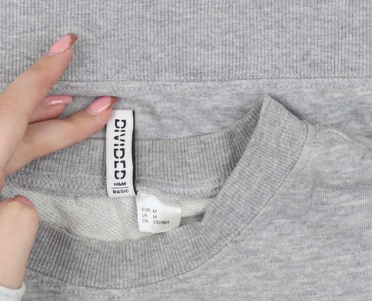 H&M Women's Grey Pullover Jumper M Crew Neck Casual