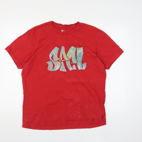 GAP Men's Red Graphic Print XLT T-Shirt