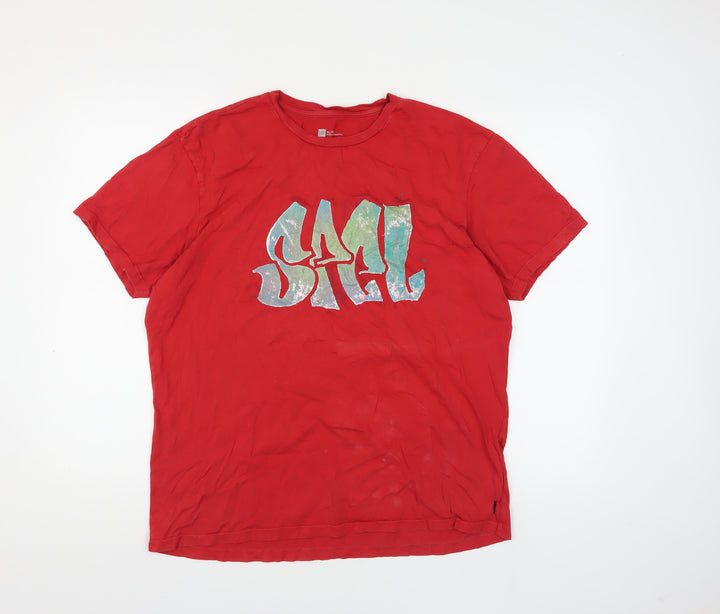 GAP Men's Red Graphic Print XLT T-Shirt