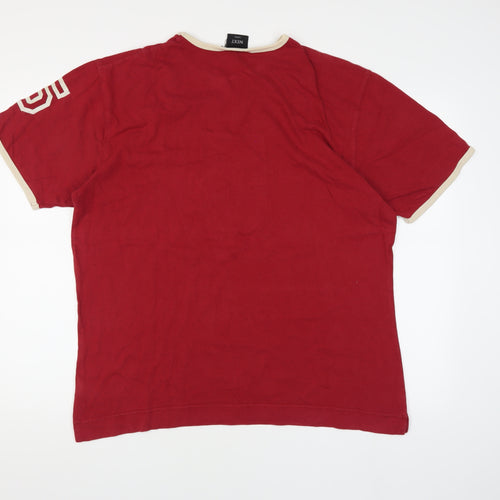 Next Men's Red Graphic Short Sleeve T-Shirt L