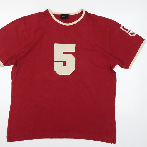 Next Men's Red Graphic Short Sleeve T-Shirt L