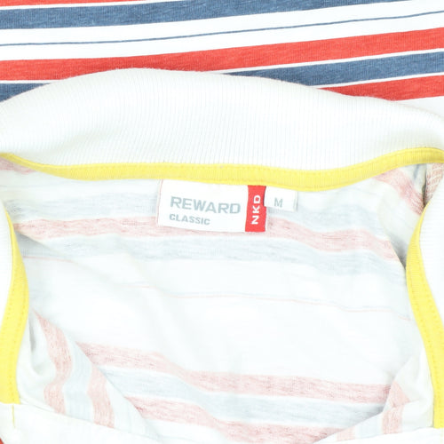 NKD Men's Multicoloured Striped Polo Shirt M