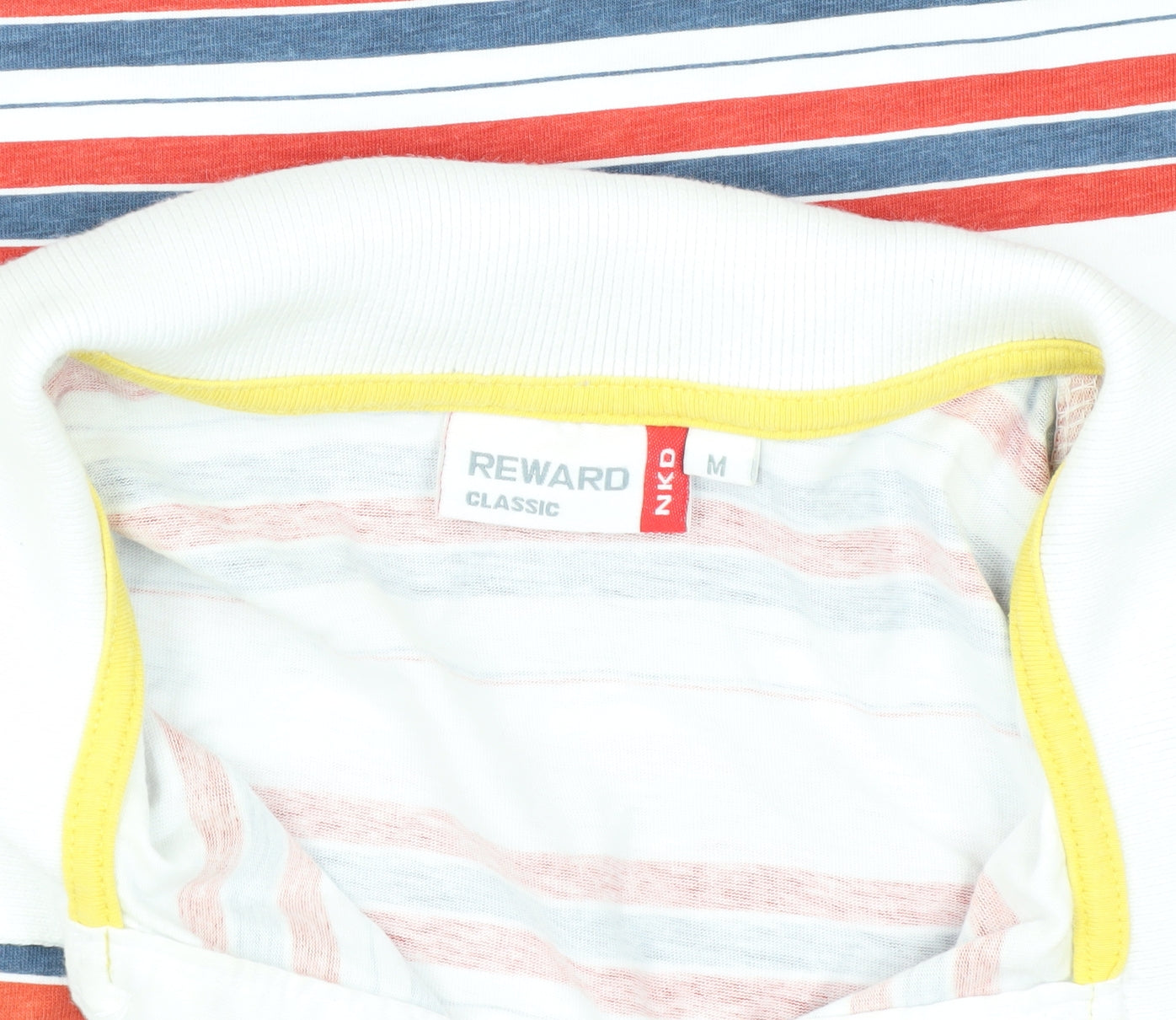 NKD Men's Multicoloured Striped Polo Shirt M