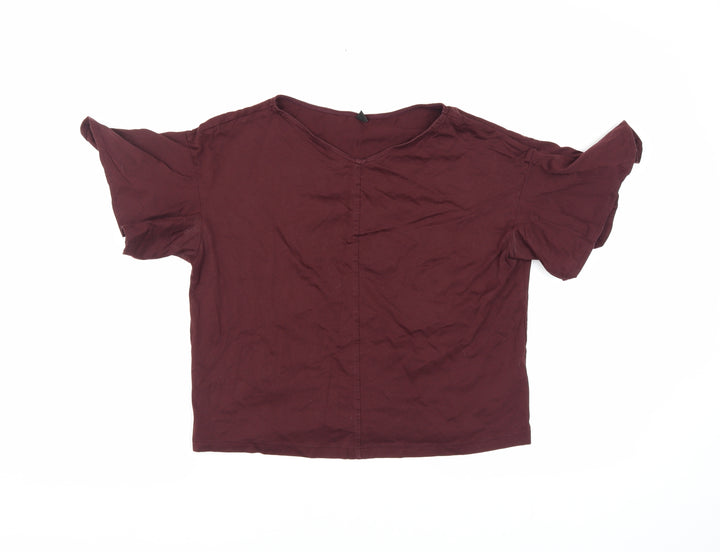 Uniqlo Women's Red XS Cotton T-Shirt