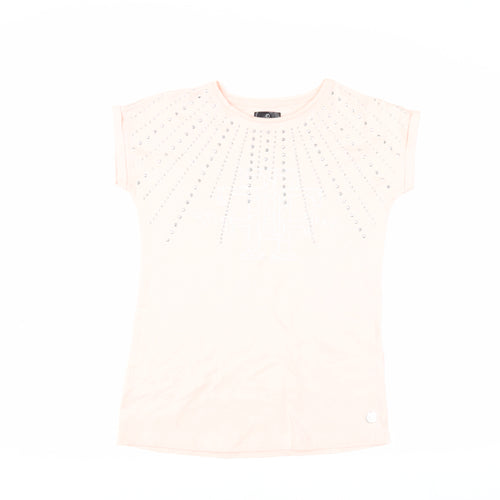 Firetrap Girls Pink Rhinestone T-Shirt - 13 Years, Casual & Chic