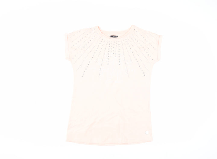 Firetrap Girls Pink Rhinestone T-Shirt - 13 Years, Casual & Chic