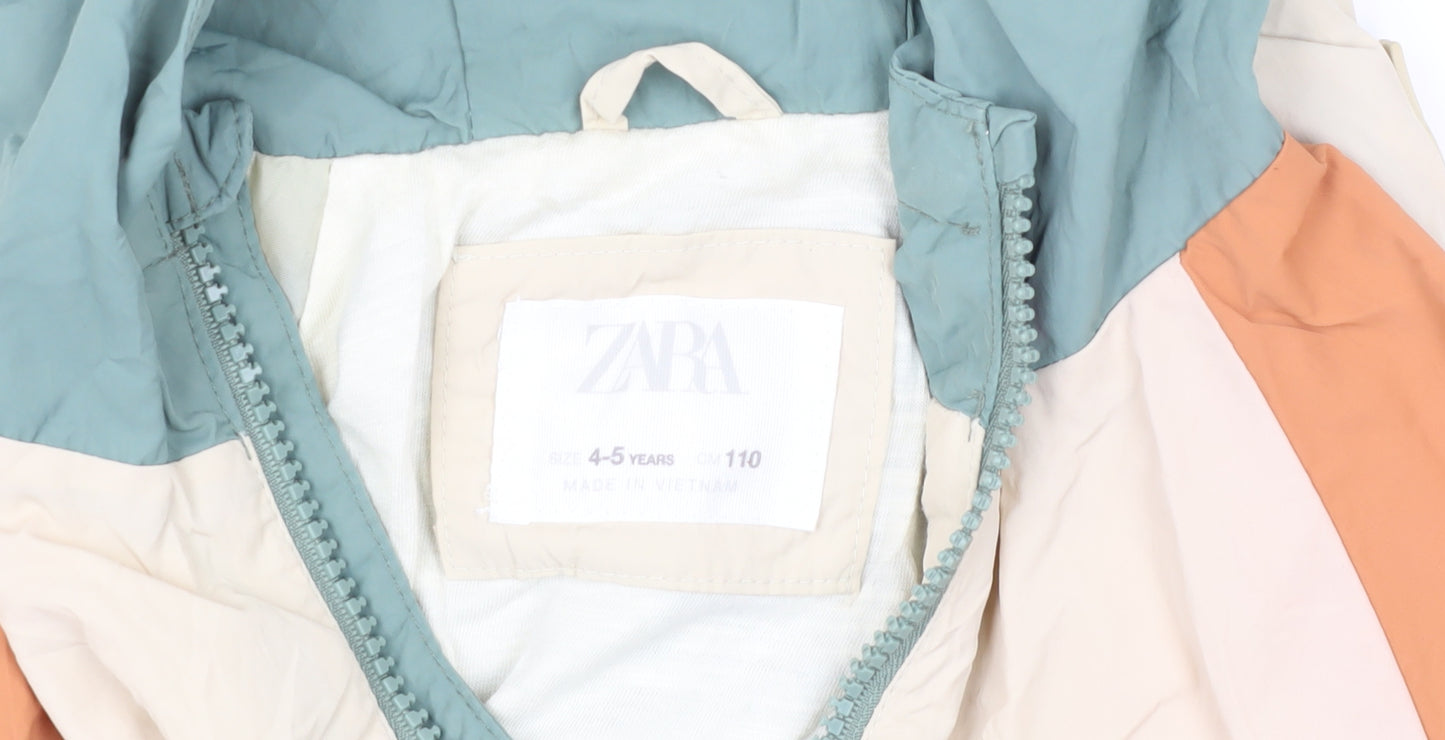 Zara Boys Colourblock Nylon Anorak Jacket 4-5Y