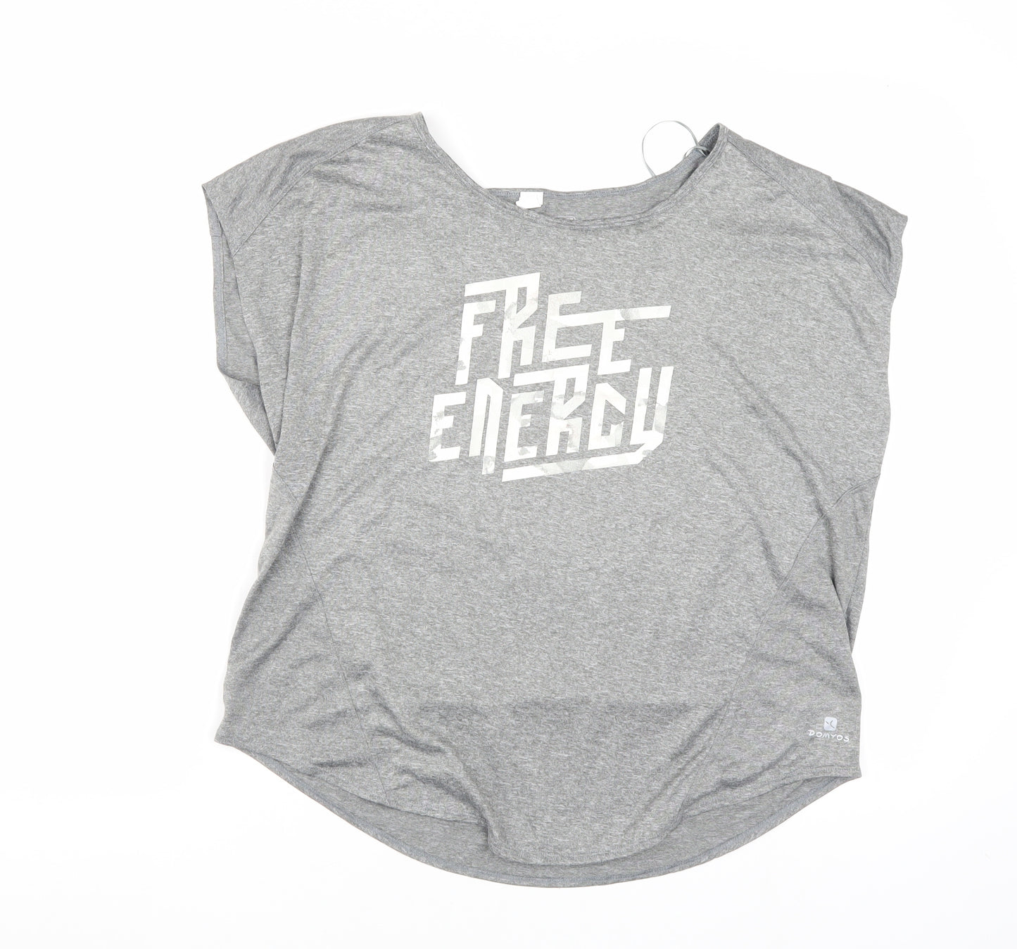 Decathlon Women's Grey Relaxed Activewear T-Shirt