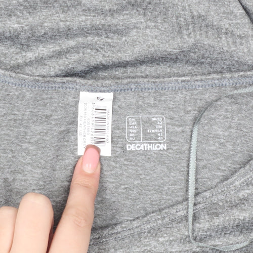 Decathlon Women's Grey Relaxed Activewear T-Shirt