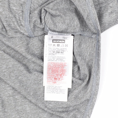 Decathlon Women's Grey Relaxed Activewear T-Shirt