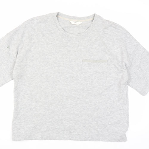 Marks and Spencer Women's Grey Basic T-Shirt, Size L, Casual Wear