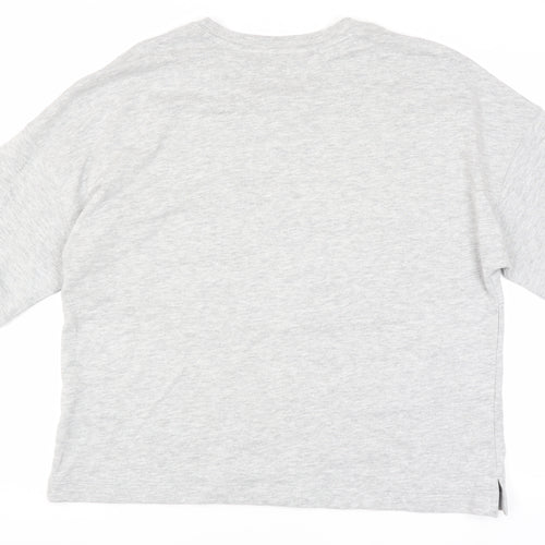 Marks and Spencer Women's Grey Basic T-Shirt, Size L, Casual Wear