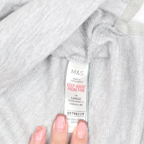 Marks and Spencer Women's Grey Basic T-Shirt, Size L, Casual Wear