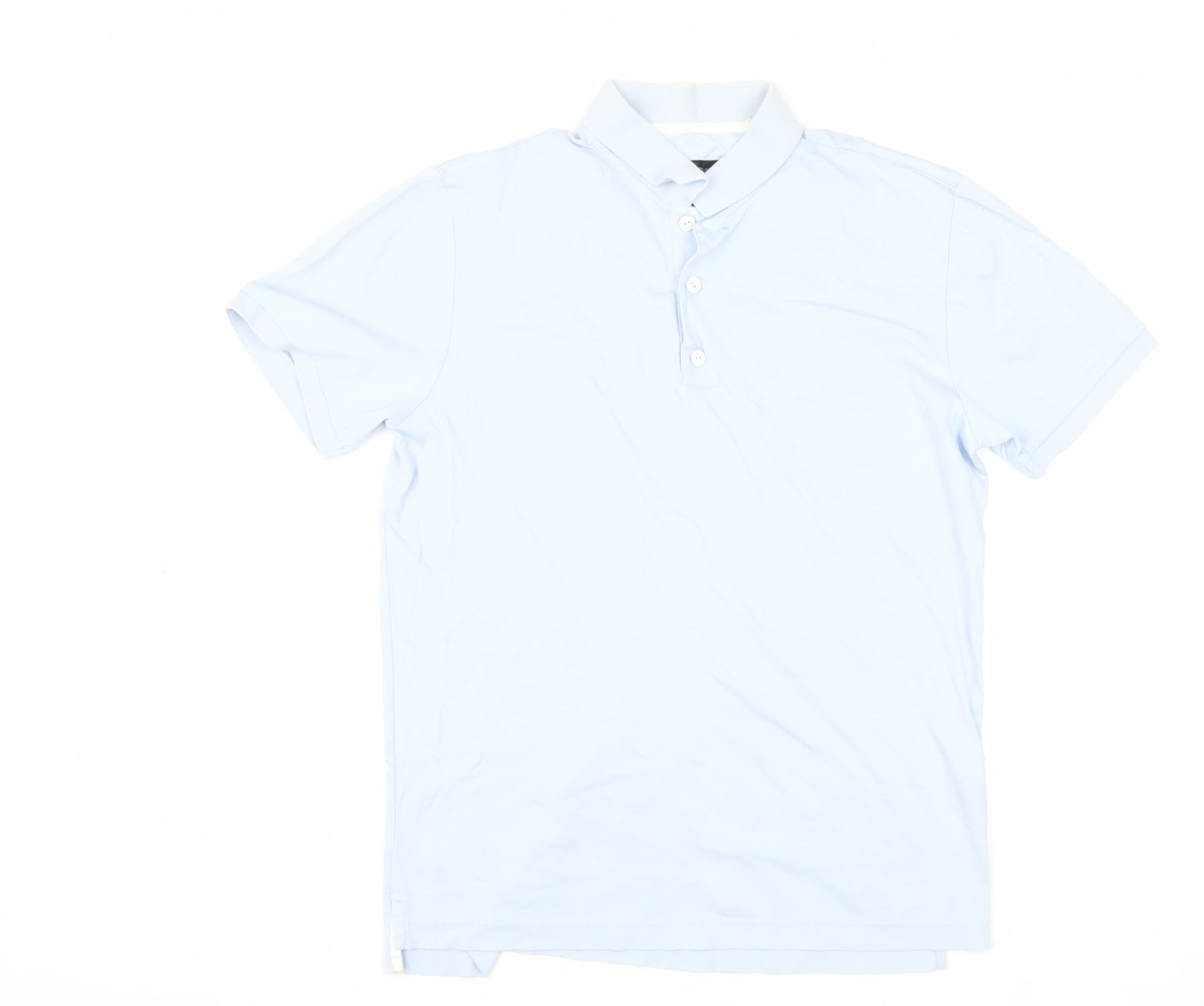 Rag & Bone Men's Polo, Blue, Size M, Short Sleeve