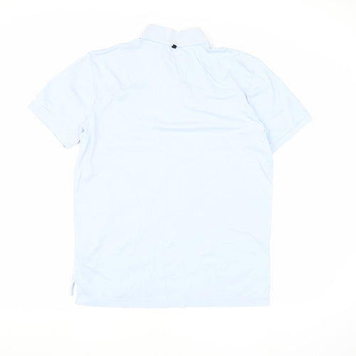 Rag & Bone Men's Polo, Blue, Size M, Short Sleeve