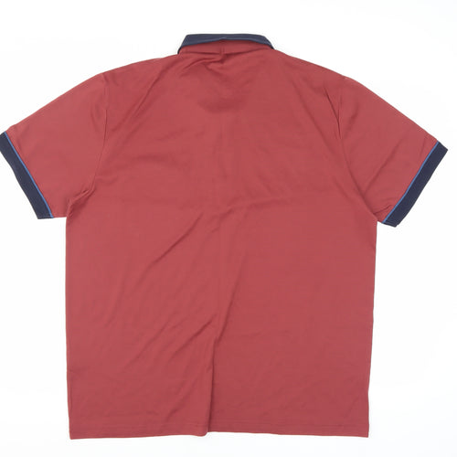 Gabicci Men's Red XL Polo Short Sleeve Collared Shirt