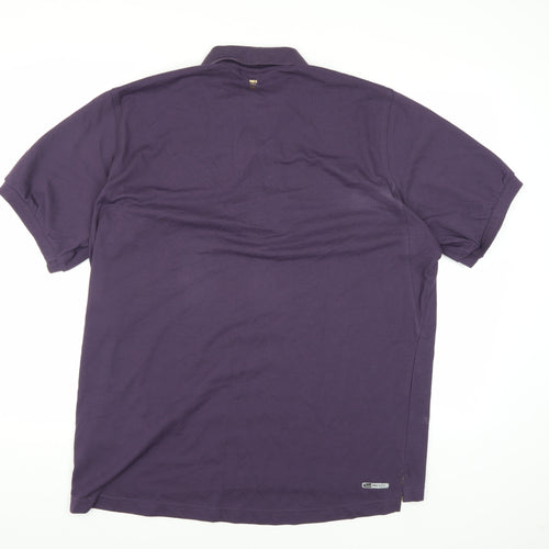 Puma Men's Purple XL Polo Shirt Logo Casual