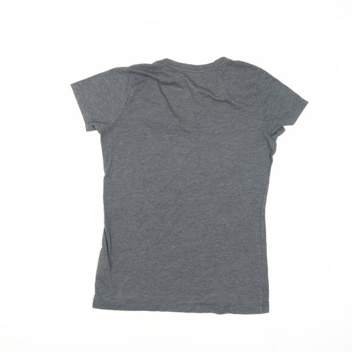 Converse Women's Grey V-Neck T-Shirt - Casual Style