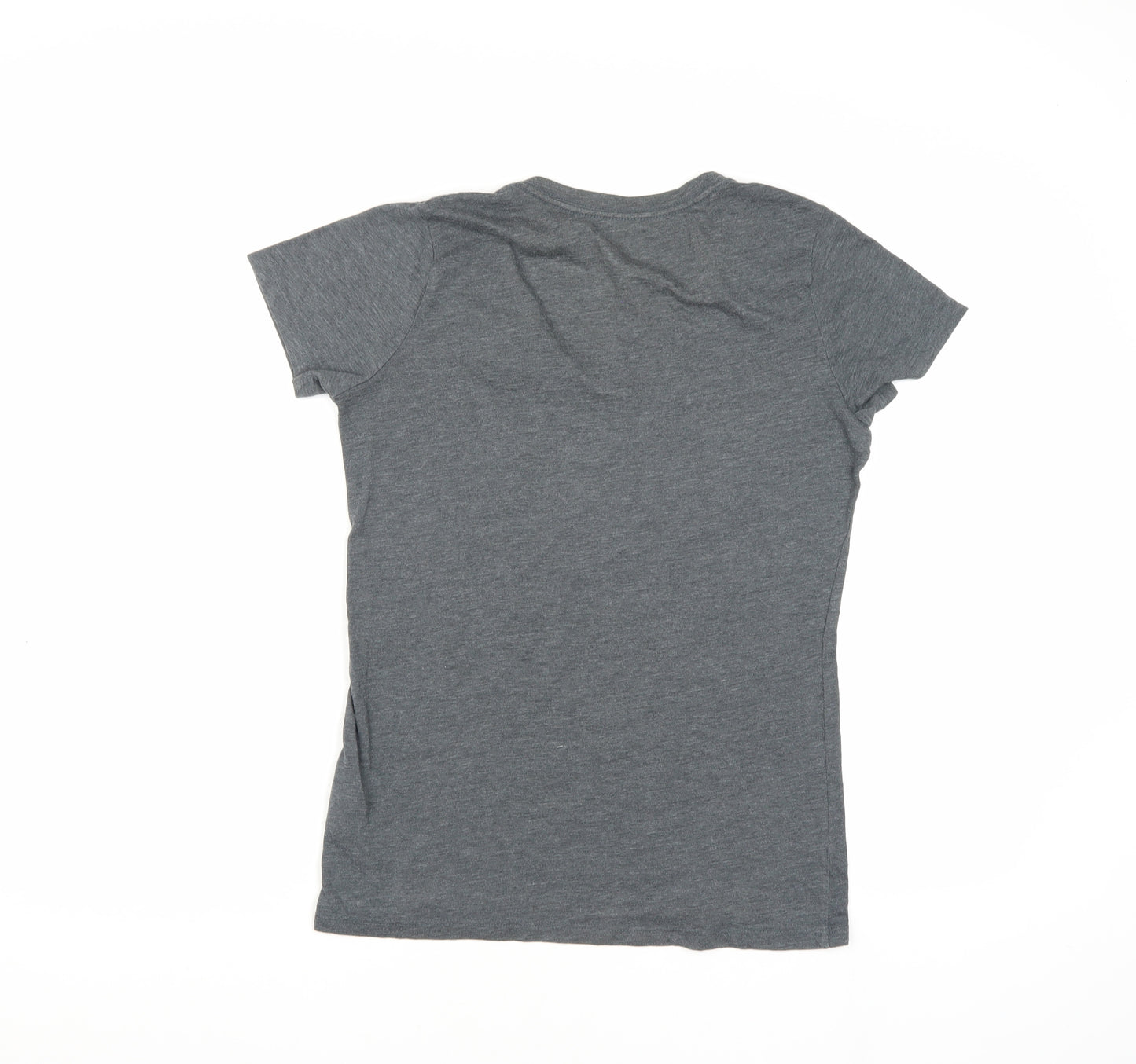 Converse Women's Grey V-Neck T-Shirt - Casual Style