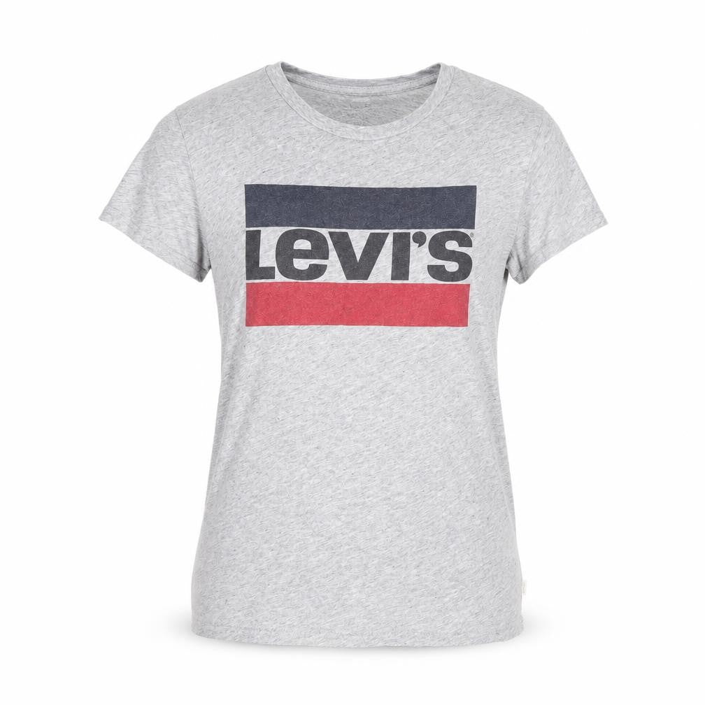 Front view of Levi's Women's Grey XS Crew Neck T-Shirt