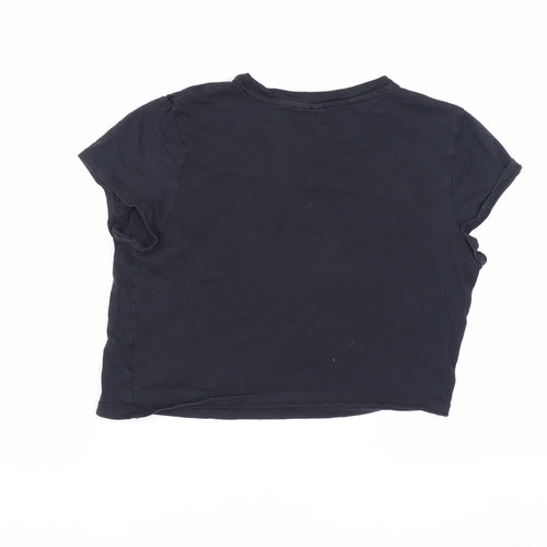 DIVIDED Women's Black T-Shirt, Size 12, Short Sleeve