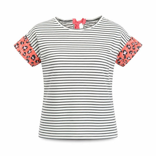 Front view of Noozo Women's Multicoloured Striped T-shirt, size 12
