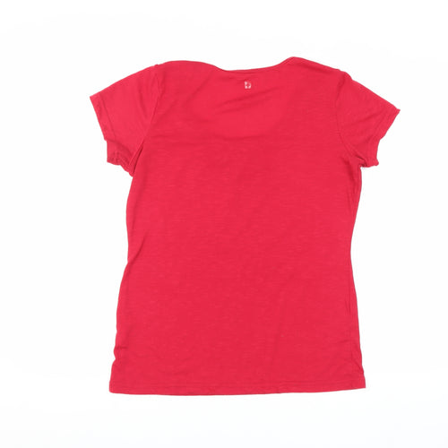 Mountain Warehouse Women's Red Cotton Blend T-Shirt