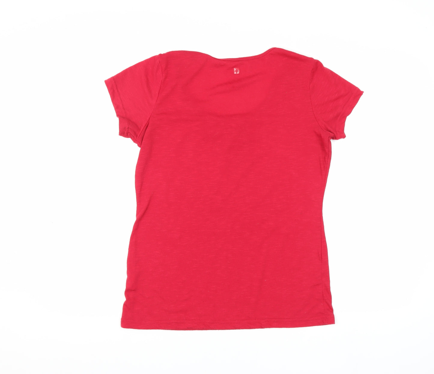 Mountain Warehouse Women's Red Cotton Blend T-Shirt