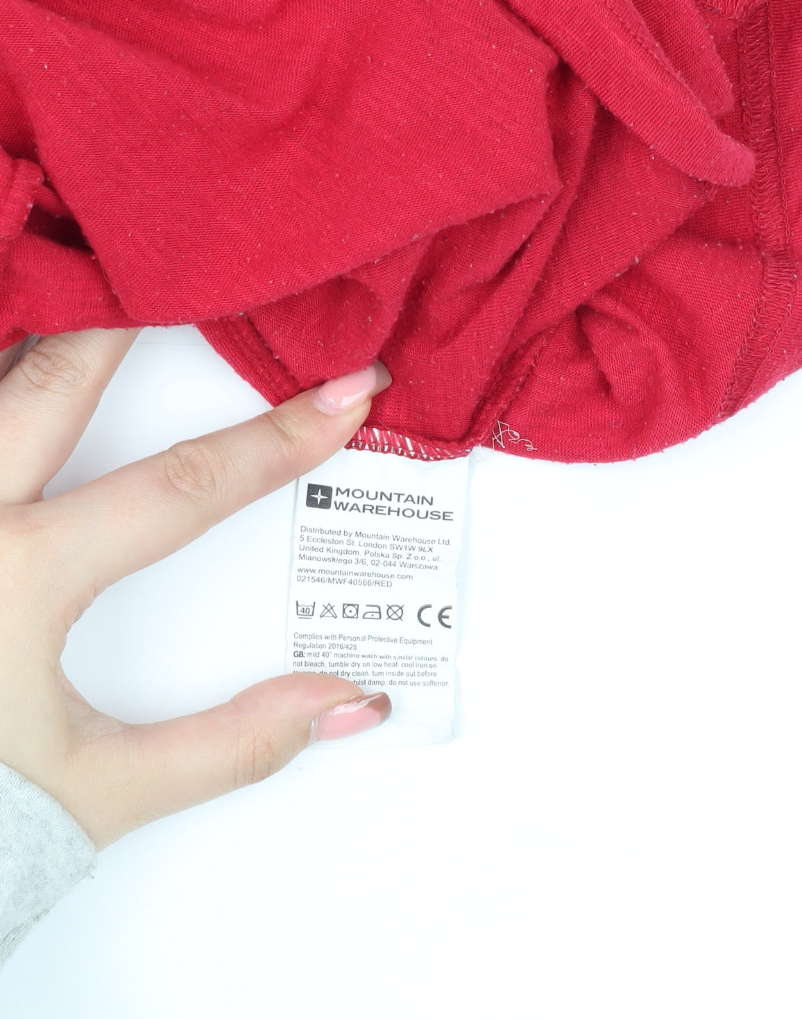 Mountain Warehouse Women's Red Cotton Blend T-Shirt