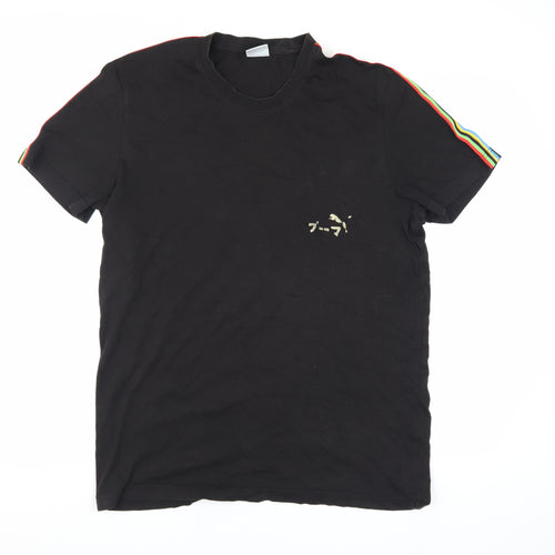 Puma Men’s Black T-Shirt, Medium, Crew Neck