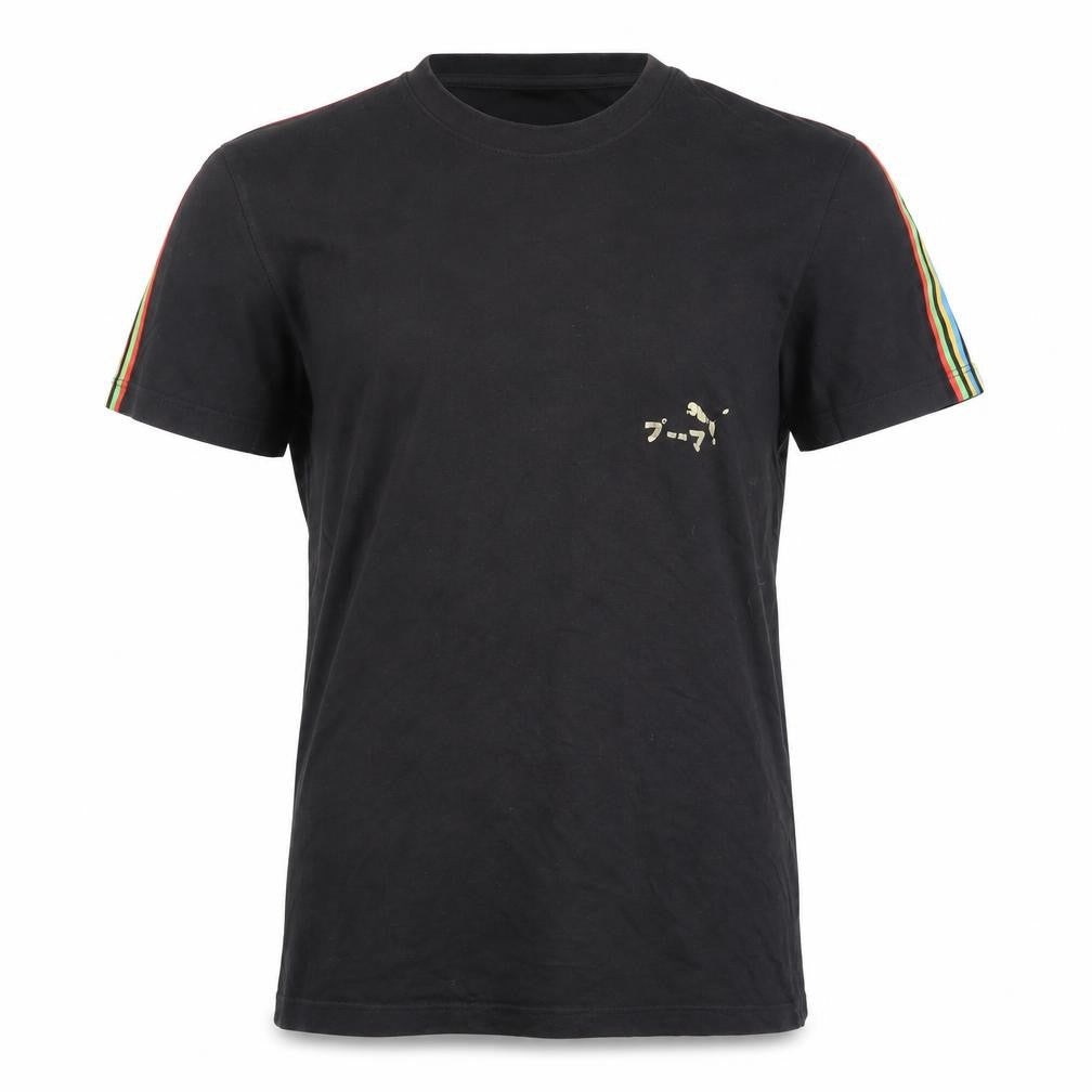 Front view of Puma Men’s Black T-Shirt, Medium, Crew Neck
