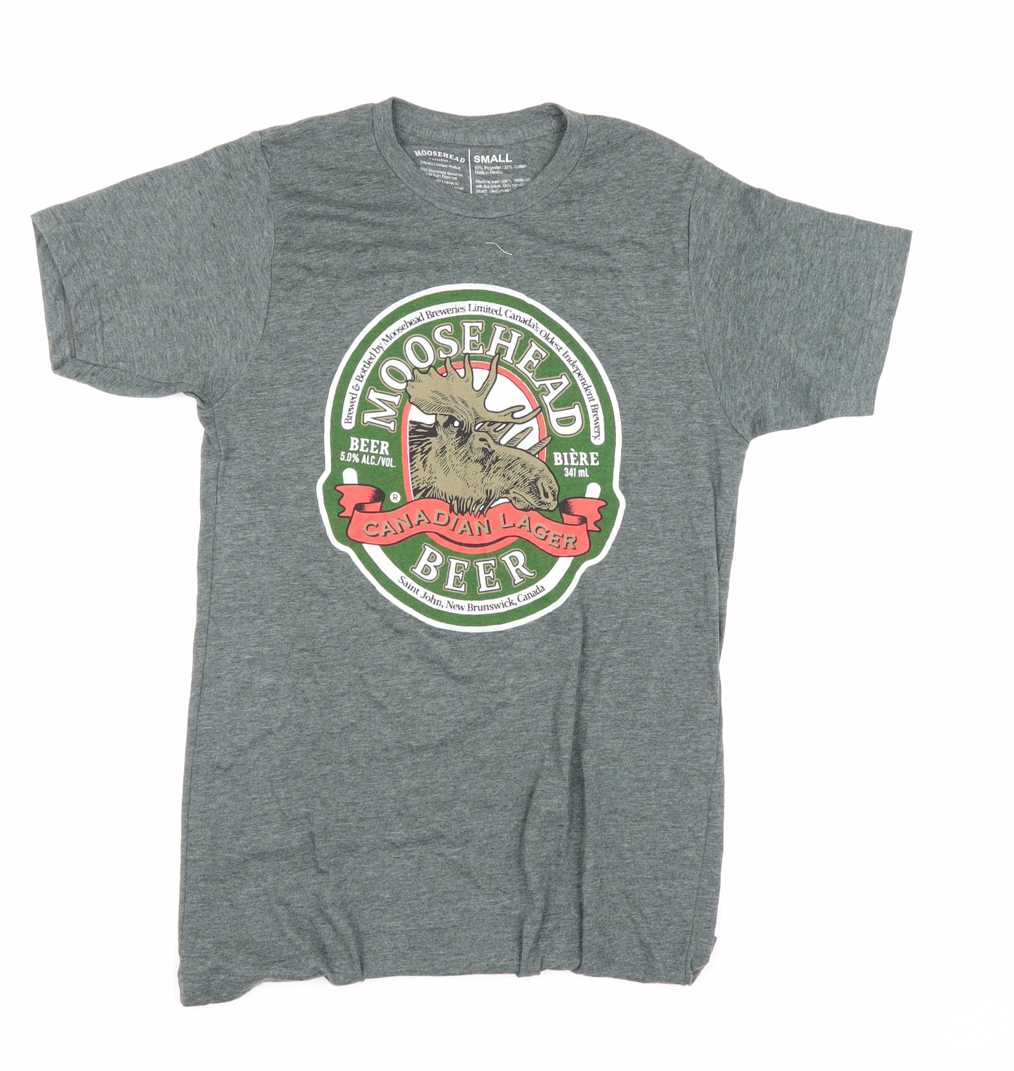 Moosehead Men's Grey Small Beer Graphic T-Shirt