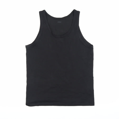 AIRism Men's Black Tank Top, Medium, Gym & Yoga Essential