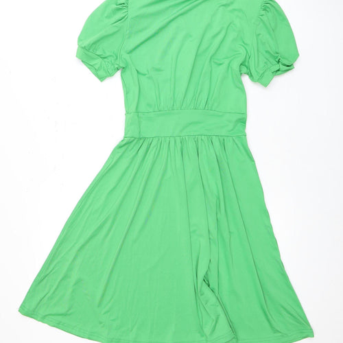 BY SWAN Green A-Line Dress - Women Size S, Summer Essential