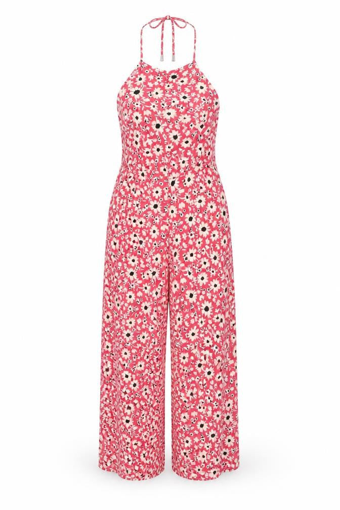 Front view of New Look Women's Multicoloured Floral Jumpsuit, size 6