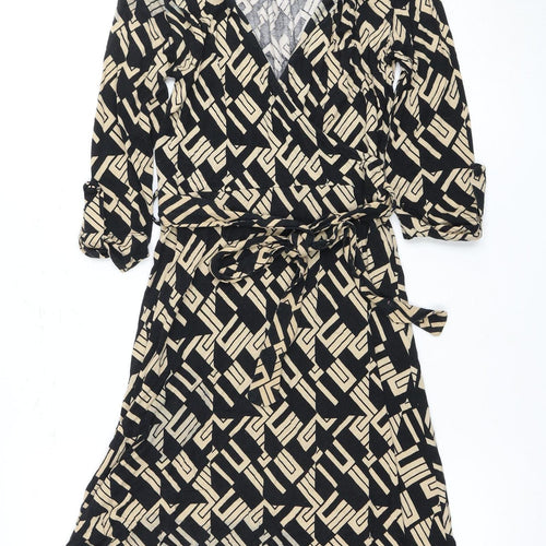 Next Women's Black Geometric Dress, Size 12
