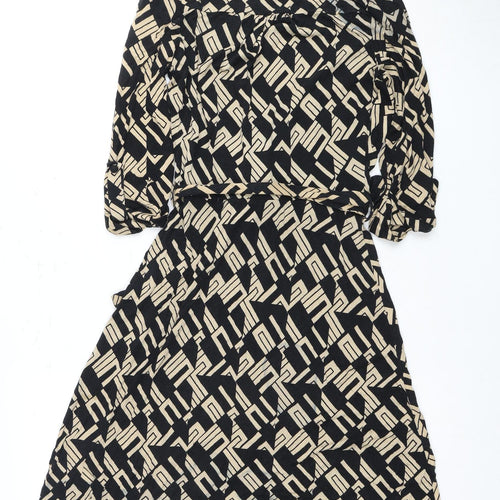 Next Women's Black Geometric Dress, Size 12