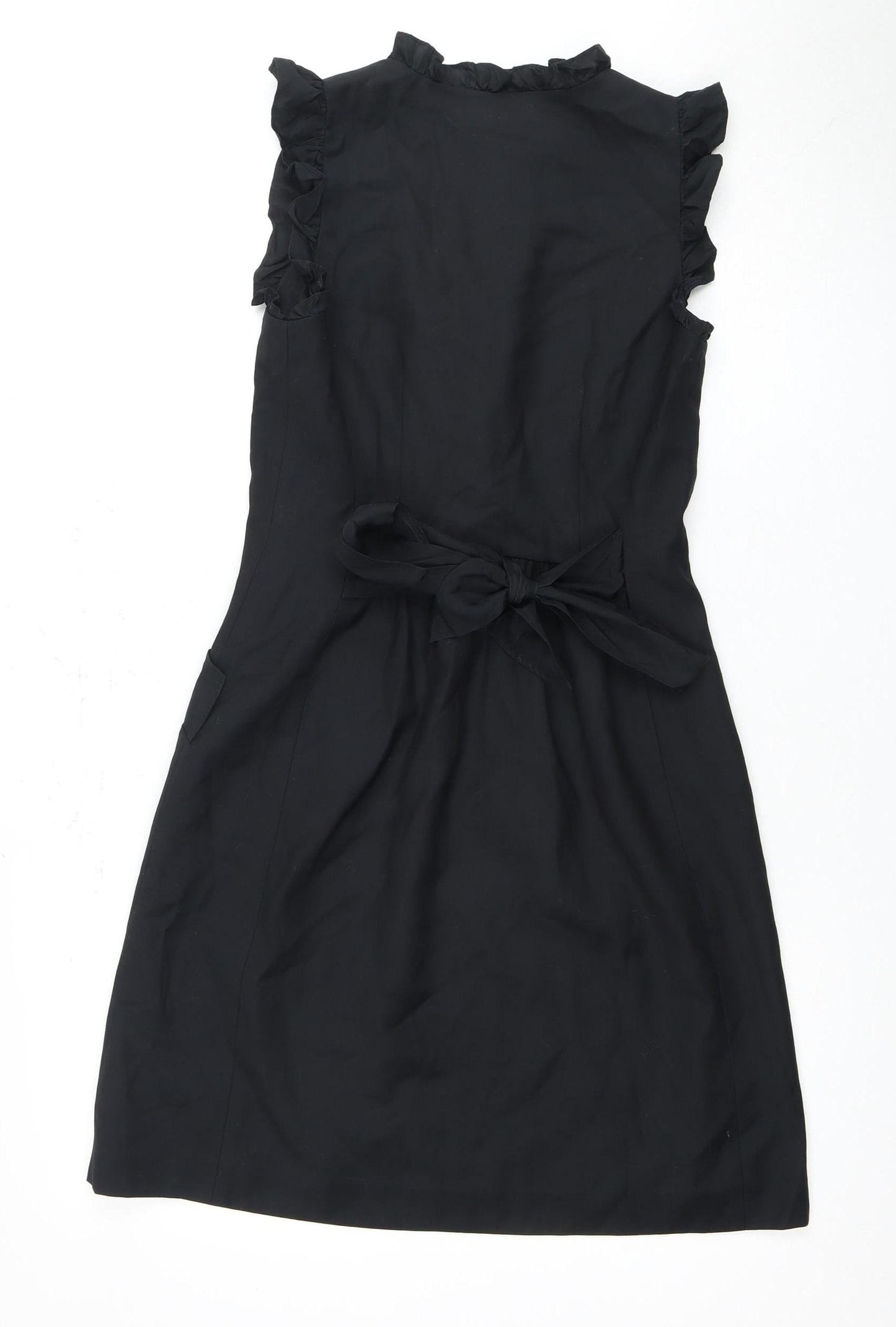 Ted Baker Women's Black Sleeveless Dress with Ruffles