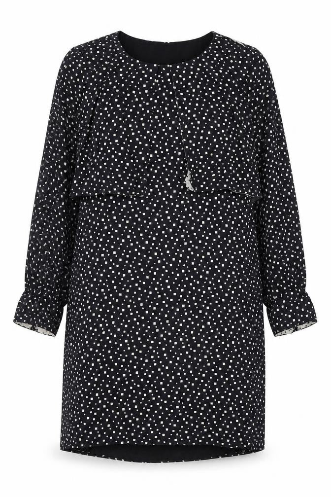 Whistles Women's Black Silk Dress Size 8 Long Sleeve