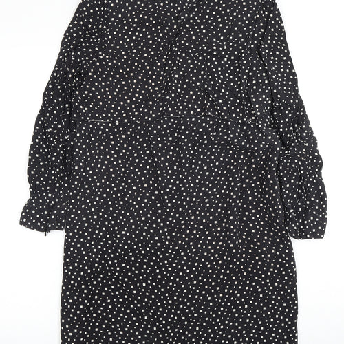 Whistles Women's Black Silk Dress Size 8 Long Sleeve