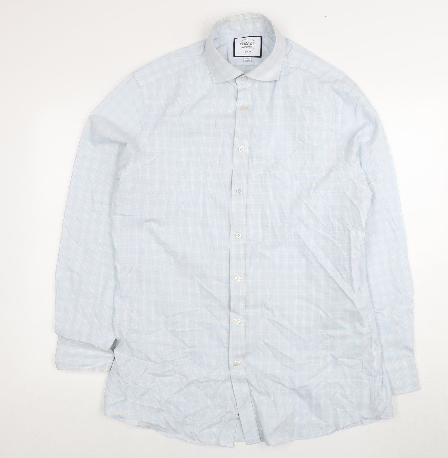 Charles Tyrwhitt Men's Blue Slim Fit Dress Shirt 42