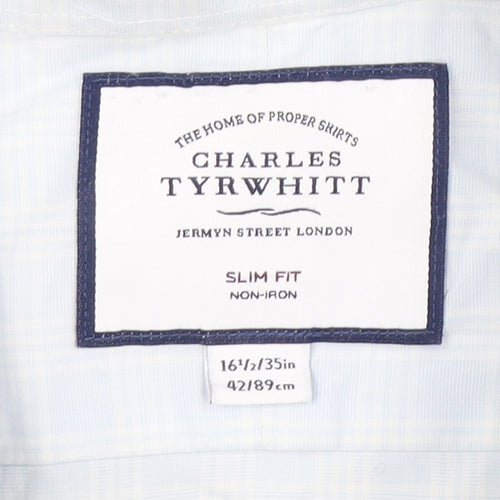 Charles Tyrwhitt Men's Blue Slim Fit Dress Shirt 42