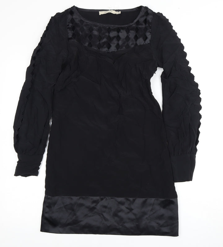 Reiss Women's Black Dress UK 6 Long Sleeve