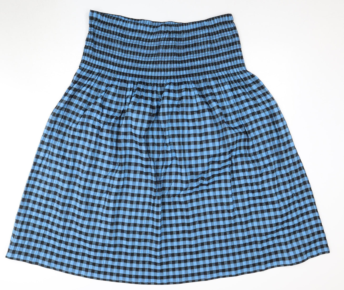 Marks and Spencer Women's Blue Check Skirt Size 20
