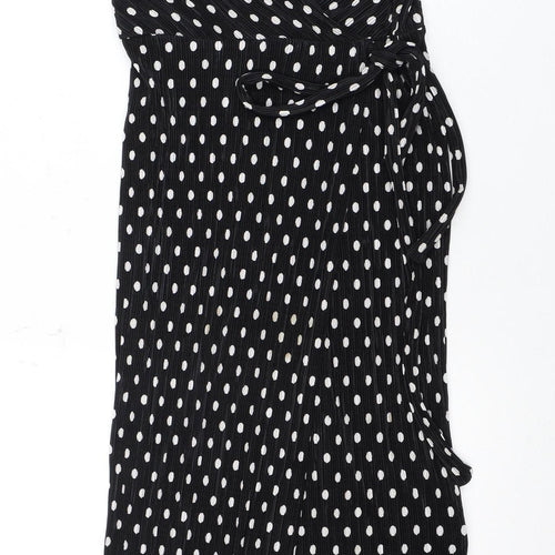 New Look Women's Black Polka Dot Dress Size 8