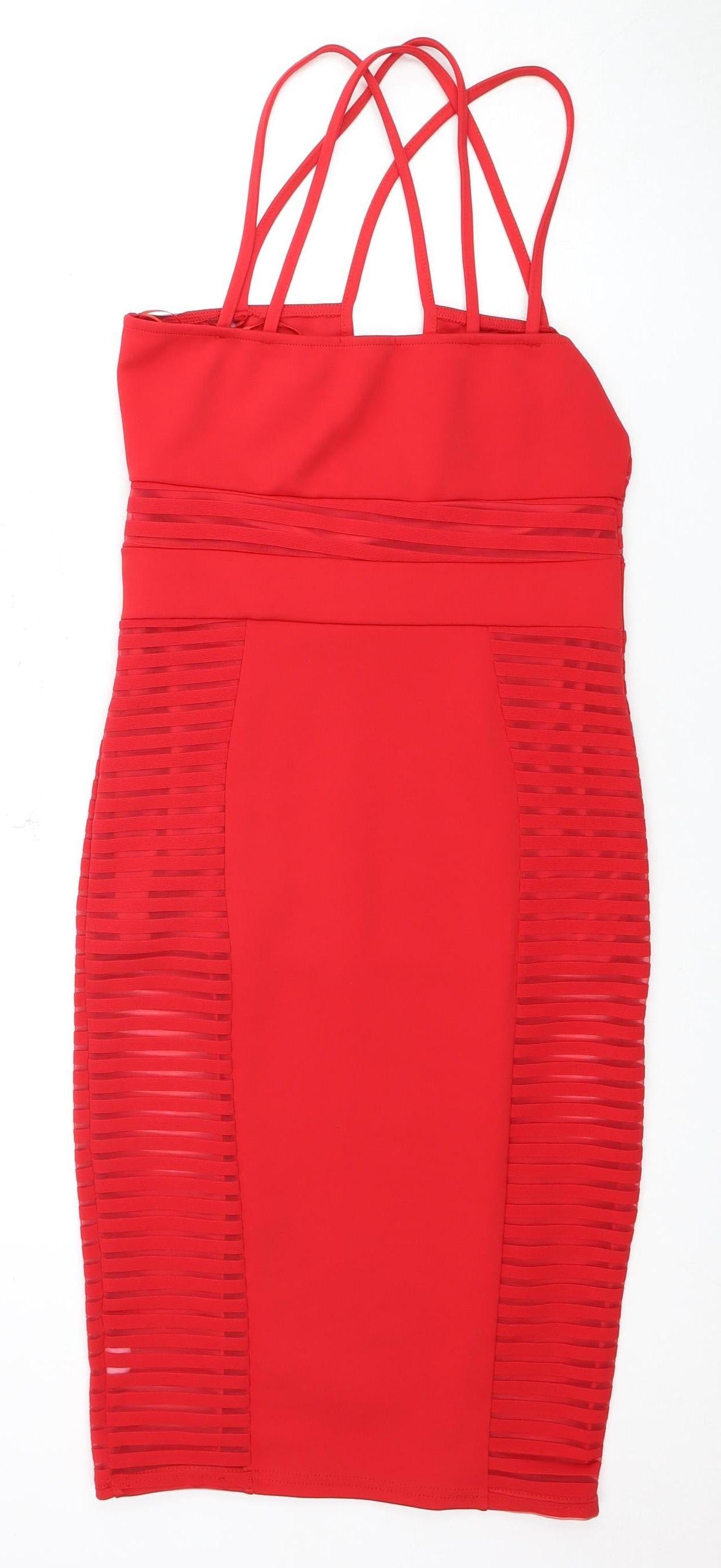 EVITA Red Bodycon Party Dress - Size 12