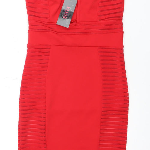 EVITA Red Bodycon Party Dress - Size 12