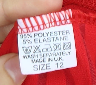 EVITA Red Bodycon Party Dress - Size 12