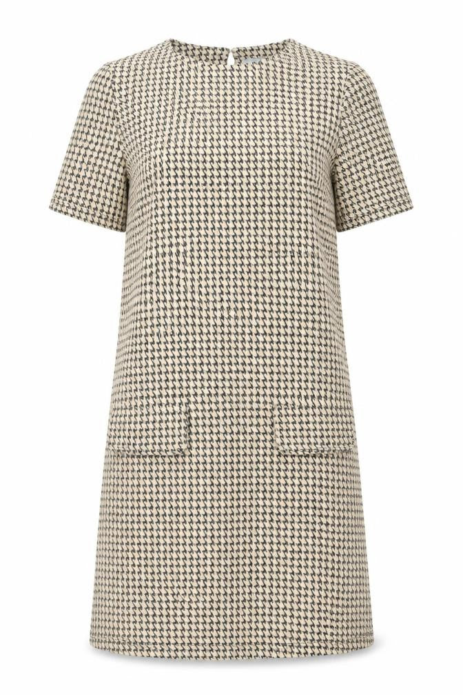 Front view of Dorothy Perkins Women’s Houndstooth Dress, size UK 8