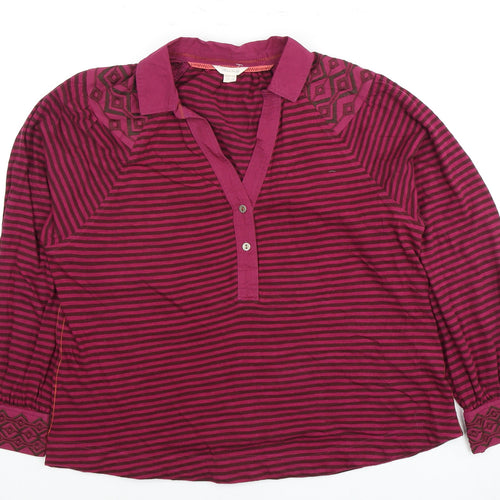 White Stuff Women's Multicoloured Polo Top, Size 10, Cotton